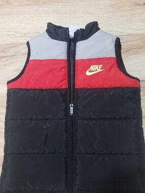 Boys 4-5 Yrs Old Zip Up Nike Puffer Jacket Vest Hiking Trails Rv Travel